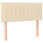 vidaXL Tête de lit à LED Crème 80x5x78/88 cm Tissu