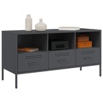 vidaXL Meuble TV anthracite 100 5x39x50 5 cm acier