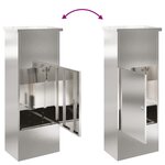 vidaXL Boîte de dépôt de colis avec stockage Noir 44 5 x 29 x 110 5 cm