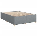vidaXL Sommier à lattes de lit avec matelas Gris clair 140x200cm Tissu