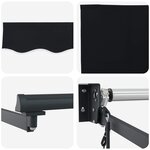 vidaXL Auvent Noir 300 x 250 x 165 cm Polyester