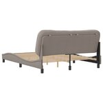vidaXL Cadre de lit sans matelas taupe 160x200 cm tissu