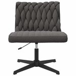 vidaXL Chaise pivotante de bureau gris foncé bouclé comme laine tissu