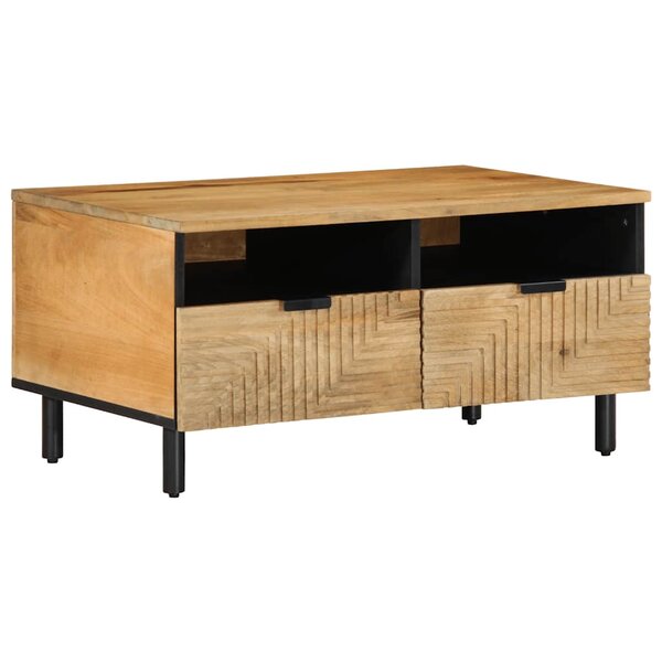 vidaXL Table basse marron 80x54x40 cm bois massif de manguier