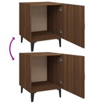 vidaXL Tables de chevet 2 Pièces Chêne marron Bois d'ingénierie