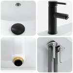 vidaXL Lavabo de salle de bains Noir Mat 61 x 40 x 16 5 cm métal