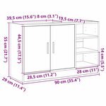 vidaXL Cabinet Évier Bois Vieilli 90x29x55 cm Bois d'Ingénierie