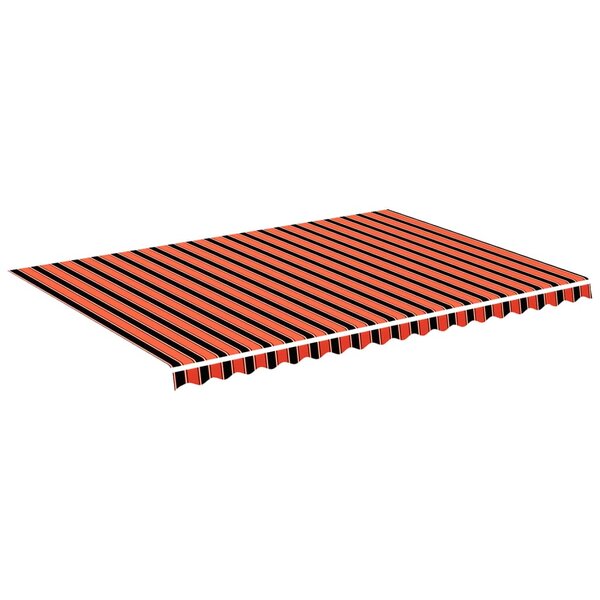 vidaXL Tissu de remplacement pour auvent Orange et marron 5x3 5 m