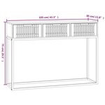 vidaXL Table console blanc 105x30x75 cm bois d'ingénierie et fer