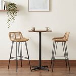 vidaXL Chaise de bar 44 x 46 x 91 cm Fer à tige de 10mm de diamètre