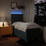 vidaXL Sommier à lattes de lit avec matelas Bleu 100x200 cm Tissu