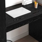 vidaXL Bureau Chêne noir 113 x 54 x 120 cm Bois d'ingénierie