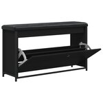 vidaXL Banc à chaussures avec tiroir rabattable noir 102x32x56 cm