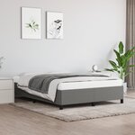 vidaXL Cadre de lit sans matelas gris foncé 140x190 cm tissu