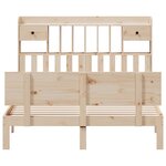 vidaXL Lit bibliothèque sans matelas 140x190 cm bois de pin massif