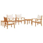 vidaXL Ensemble de jardin 6 pièces avec coussins en bois d'acacia