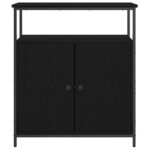 vidaXL Buffet Chêne noir 70 x 30 x 80 cm Bois d'ingénierie