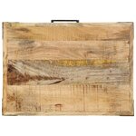 vidaXL Chariot de cuisine 55x40x80 cm Bois massif manguier brut