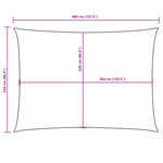 vidaXL Voile de parasol tissu oxford rectangulaire 2 5x4 m orange