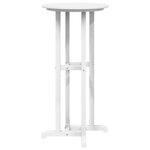 vidaXL Table de bar Blanc 55 x 55 x 107 cm HDPE