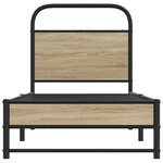vidaXL Cadre de lit sans matelas 80x200cm chêne fumé bois d'ingénierie