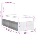 vidaXL Sommier à lattes de lit et matelas Rose 80x200 cm Velours