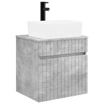 vidaXL Meuble de lavabo mural Gris béton 49 x 41 x 63 cm