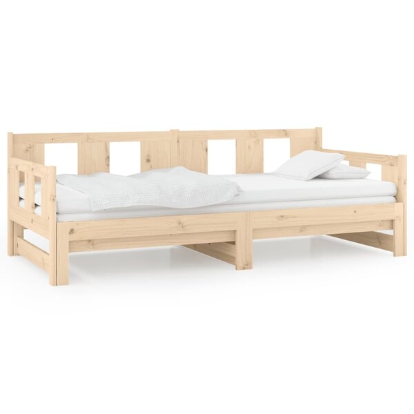 vidaXL Lit coulissant sans matelas bois de pin solide 2x(80x200) cm