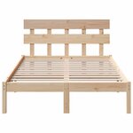 vidaXL Cadre de lit Marron 120 x 200 cm Bois de pin massif