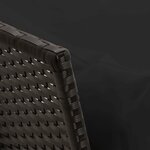 vidaXL Canapé de jardin avec coussins Noir Résine tressée