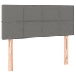 vidaXL Sommier à lattes de lit et matelas et LED Gris foncé 100x200 cm