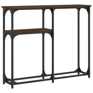 vidaXL Table console chêne marron 90x22 5x75 cm bois d'ingénierie