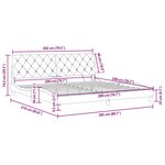vidaXL Cadre de lit avec LED sans matelas rose 200x200 cm velours