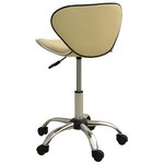 vidaXL Chaise de bureau Crème Similicuir