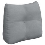 vidaXL Coussin de Dos Gris clair 60 x 24 x 50 cm tissu
