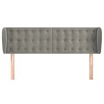 vidaXL Tête de lit avec oreilles Gris clair 147x23x78/88 cm Velours