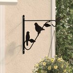 vidaXL Supports de panier suspendu 4 Pièces noir acier