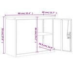 vidaXL Classeur anthracite 90x40x70 cm acier