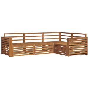 vidaXL Ensemble de canapés d'extérieur 4 pc Naturel