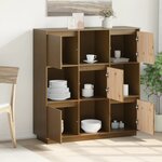 vidaXL Buffet Marron miel 110 5x35x117 cm Bois massif de pin