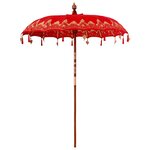 vidaXL Parasol balinais avec base Rouge 185 x 185 x 260 cm