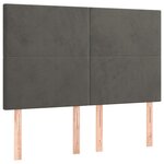 vidaXL Sommier à lattes de lit avec matelas LED Gris foncé 140x200 cm