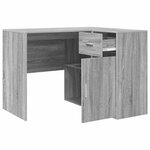 vidaXL Bureau d'angle avec tiroir Gris Sonoma 102 x 88 x 75 cm
