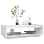 vidaXL Table basse blanc 110x50x33 5 cm bois de pin massif