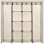vidaXL Garde-robe avec 4 compartiments Crème 175x45x170 cm