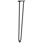 vidaXL Pieds en épingle à cheveux pour consoles  lot de 4  noir  72 cm  acier massif