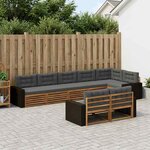 vidaXL Ensemble de canapés d'extérieur 8 pc Naturel et Anthracite