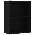 vidaXL Bibliothèque noir 60x30x76 5 cm bois d'ingénierie