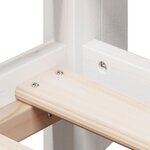 vidaXL Lit superposé sans matelas blanc 75x190 cm bois de pin massif