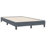 vidaXL Sommier à lattes de lit et matelas et LED gris foncé 120x220cm velours
